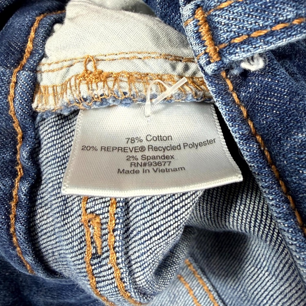 St John's Bay Jeans Womens 14P Blue Denim Stretch Cotton Straight Leg Minimalist - Picture 8 of 12